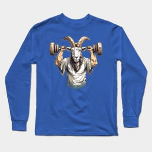 goat bodybuilder Long Sleeve T-Shirt